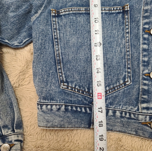 Forever 21, Size M, Denim Blue Women's Jacket, Cropped - Picture 4 of 10